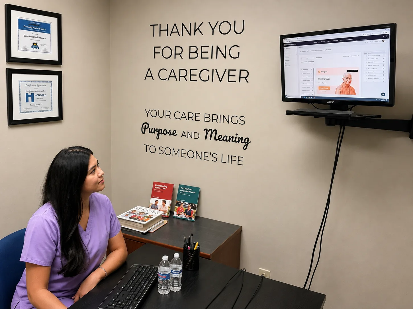 Euro-American Homecare caregivers in uniform