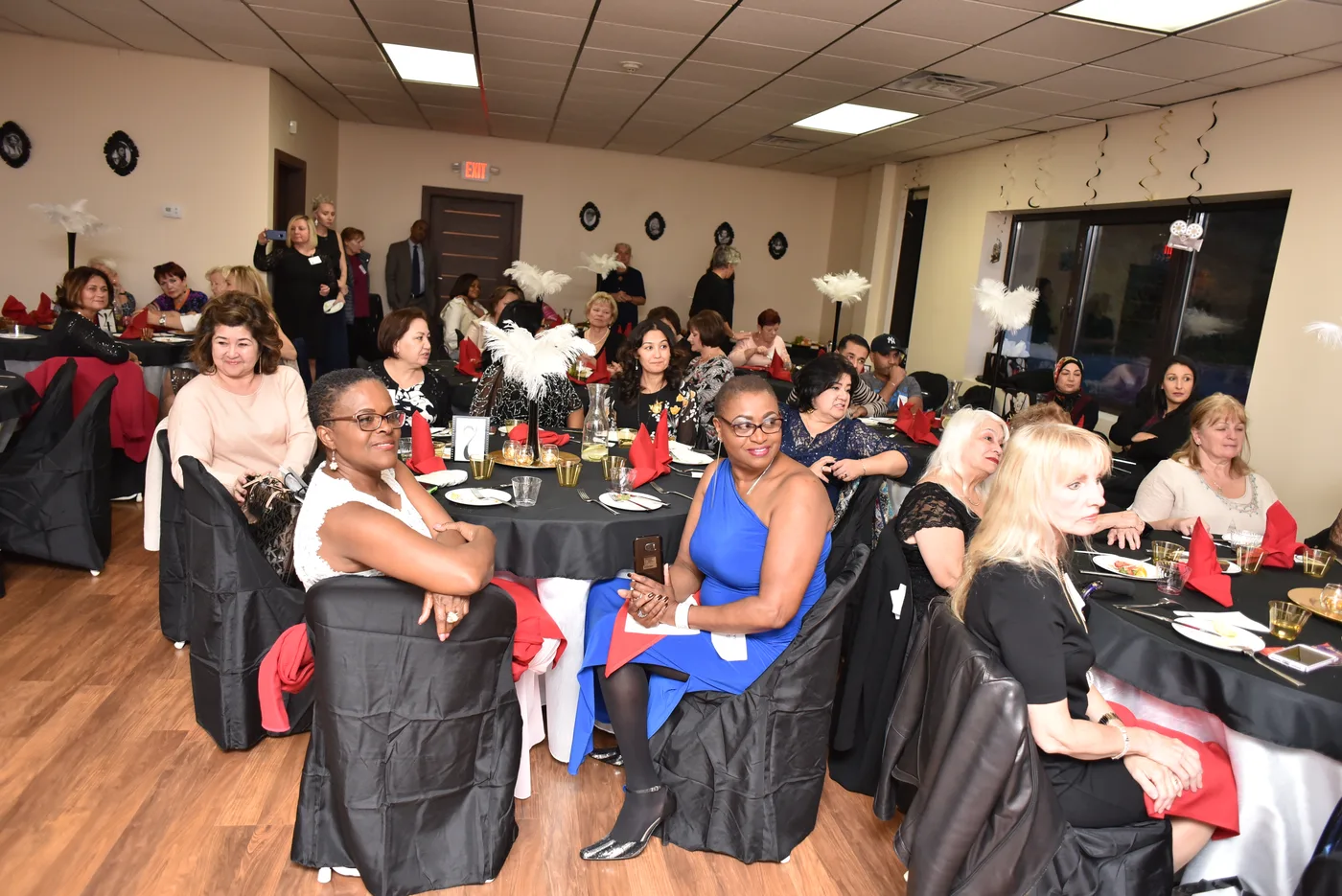Caregivers enjoying the evening together
