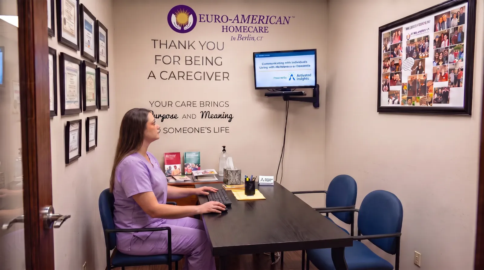 New caregivers in a paid orientation training session
