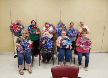 Craft class – July 4th wreaths