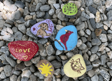 Senior Center Rock Painting Craft Class