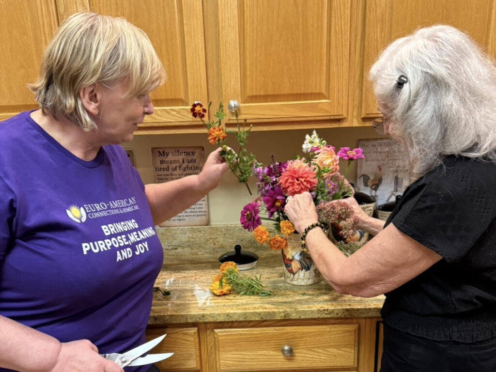 creative flower arrangements bringing joy to seniors