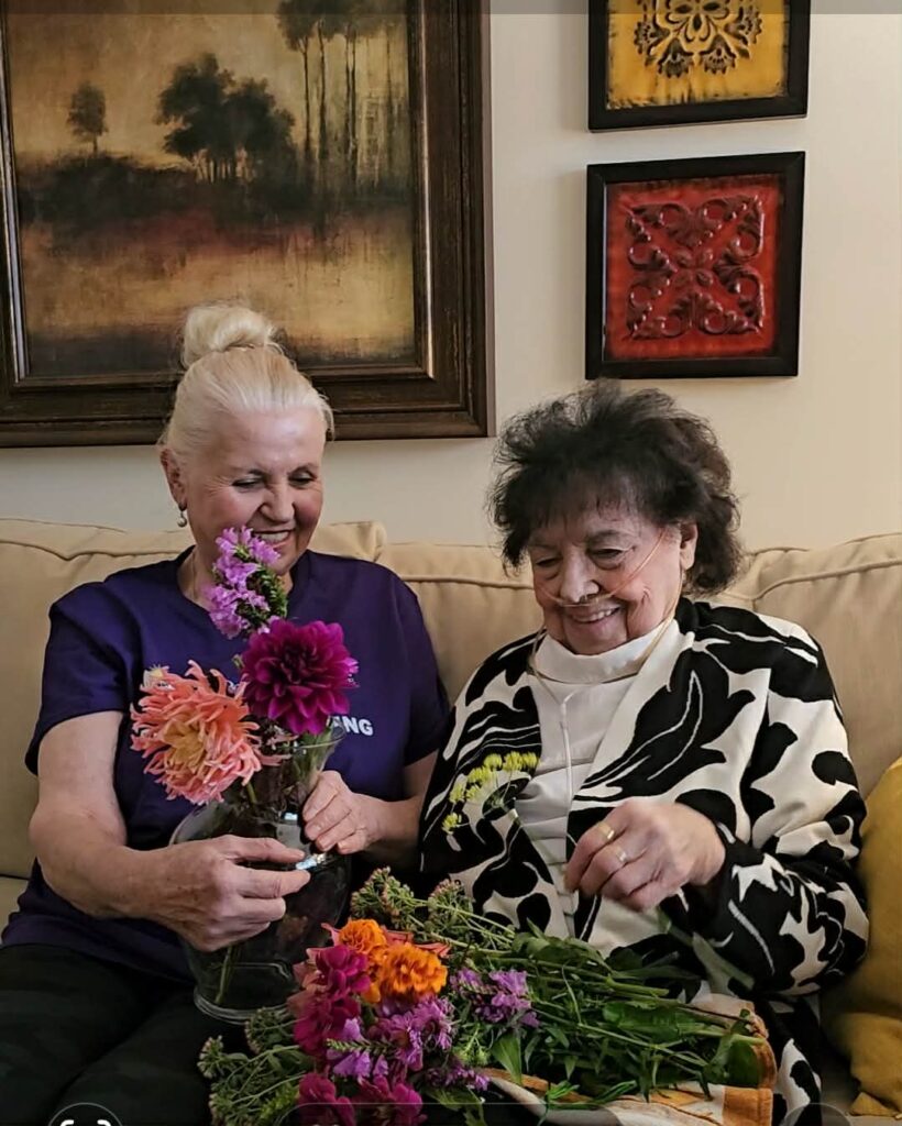 flower arranging activities for seniors with caregivers